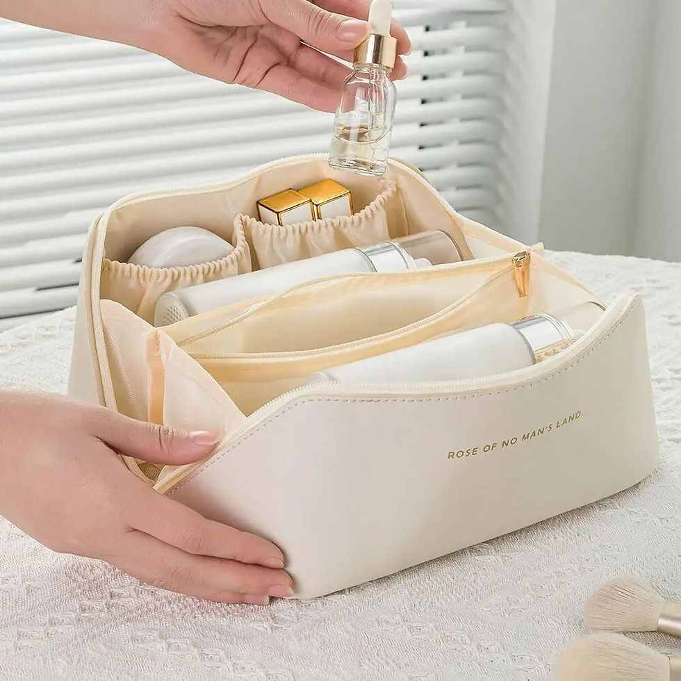 Thumbnail: Makeup Organizer Female Toiletry Kit Bag Make Up Case Storage Pouch Luxury Lady 