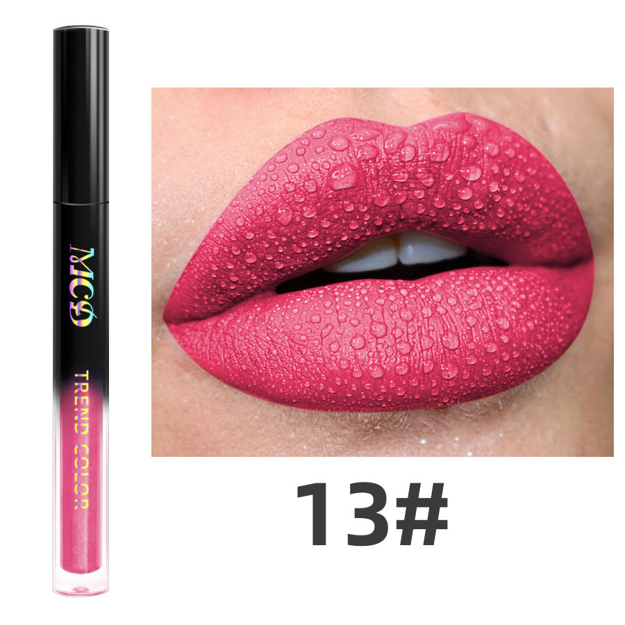 Thumbnail: 19 colors Matte Velvet Lip Gloss Waterproof Liquid Lipstick Nude Black Lips tint