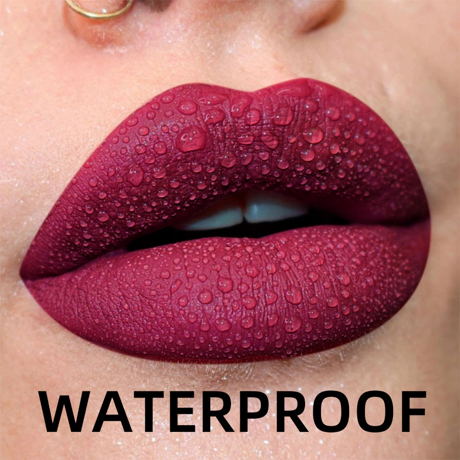Thumbnail: 19 colors Matte Velvet Lip Gloss Waterproof Liquid Lipstick Nude Black Lips tint