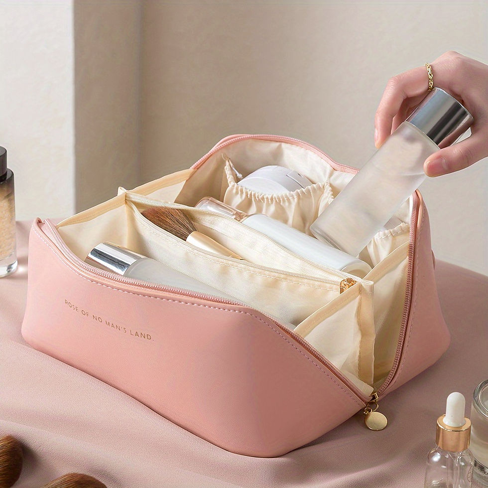 Thumbnail: Makeup Organizer Female Toiletry Kit Bag Make Up Case Storage Pouch Luxury Lady 