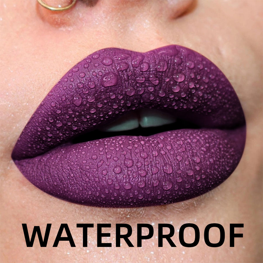 Thumbnail: 19 colors Matte Velvet Lip Gloss Waterproof Liquid Lipstick Nude Black Lips tint