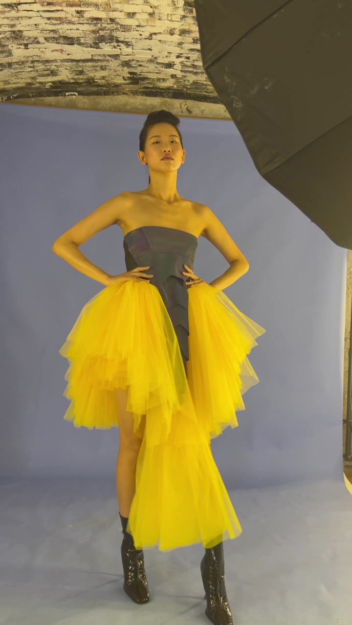 Thumbnail: Gill-man bustier evening dress