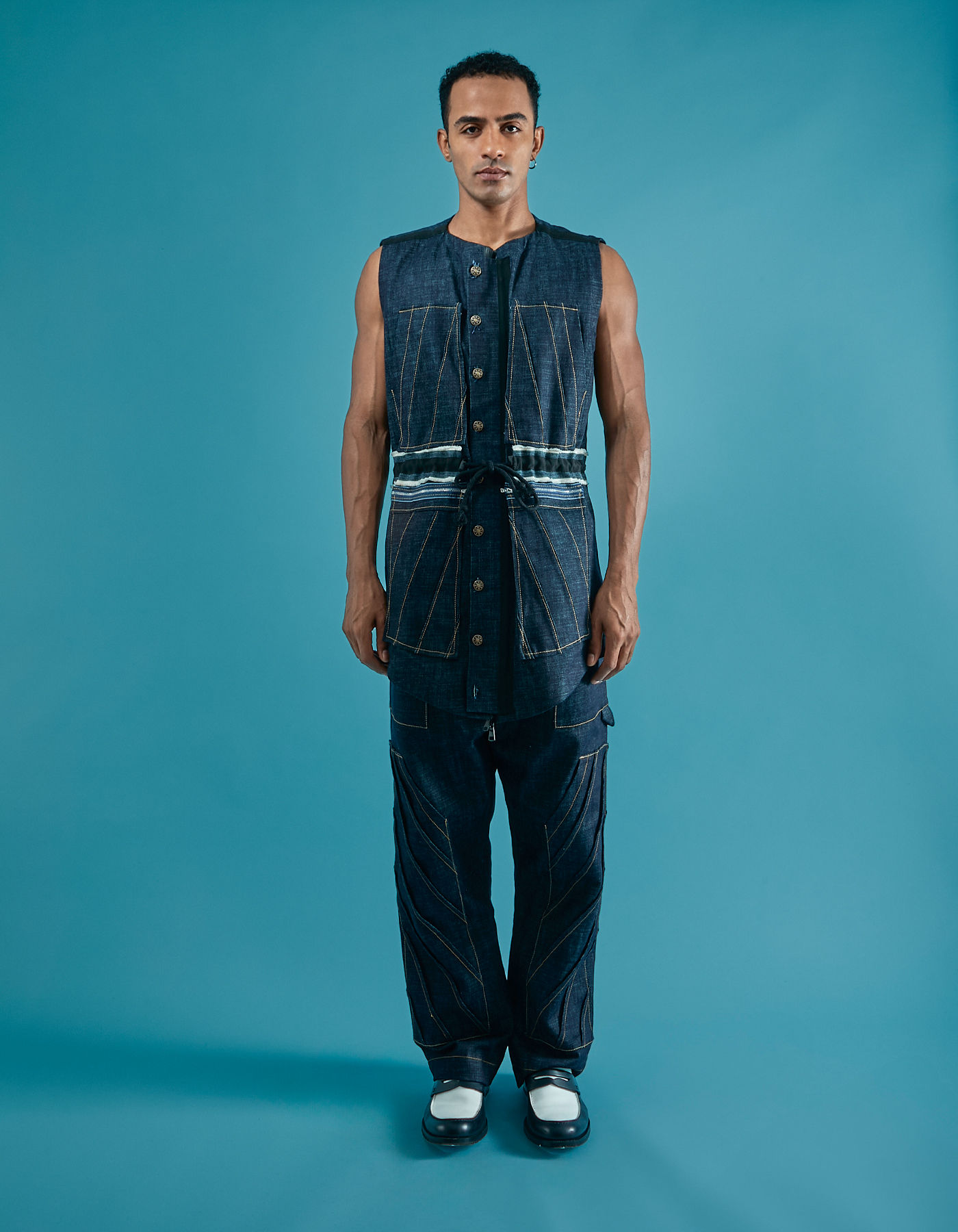 Safari denim vest
