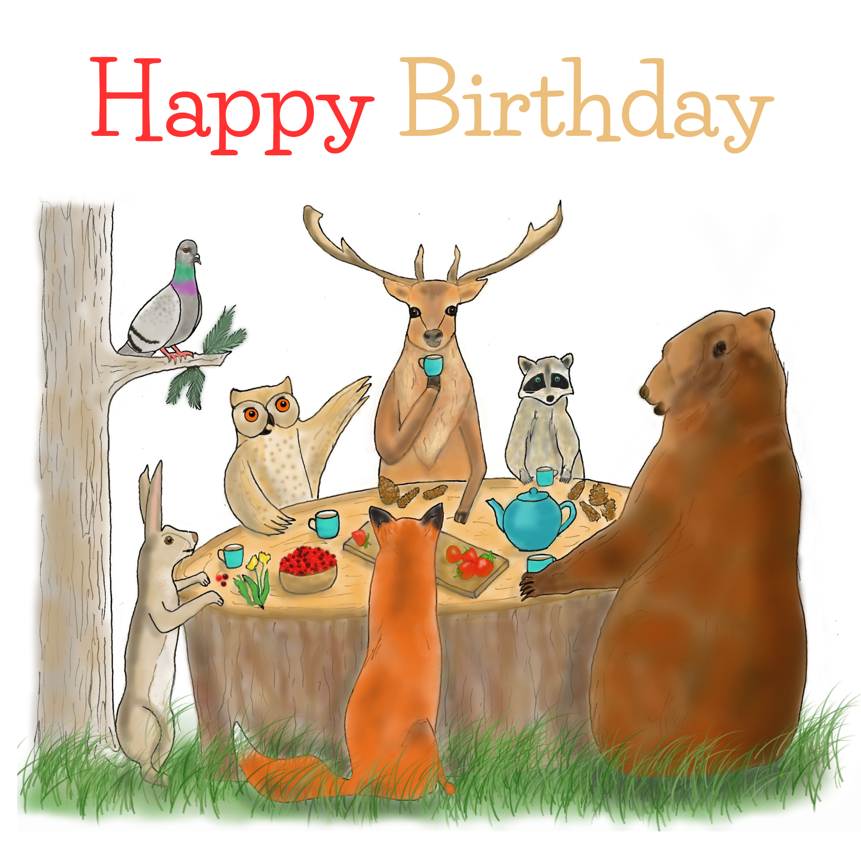 The Forever Family Tea Party Greeting Card