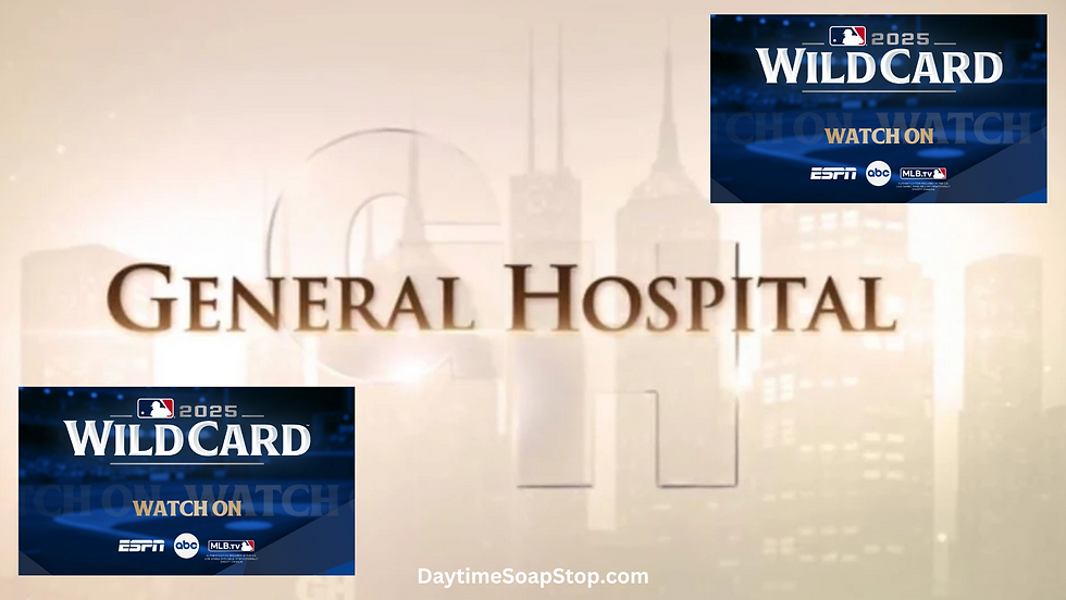 General Hospital Will Be a Short Week: Here’s Why.