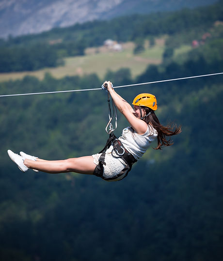Woman on Zip Line