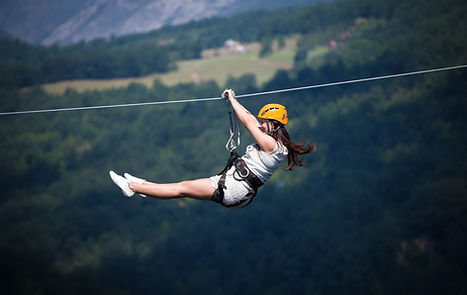 Woman on Zip Line