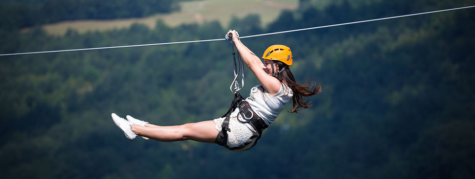 Woman on Zip Line