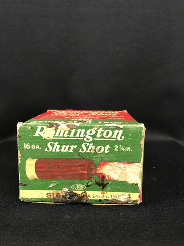 Old Remington Shur Shot Vintage Shot Shell Box 16 Ga 2 3/4