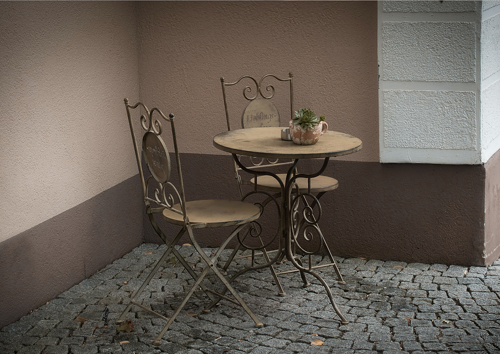 Mobilier de jardin en fer forgé