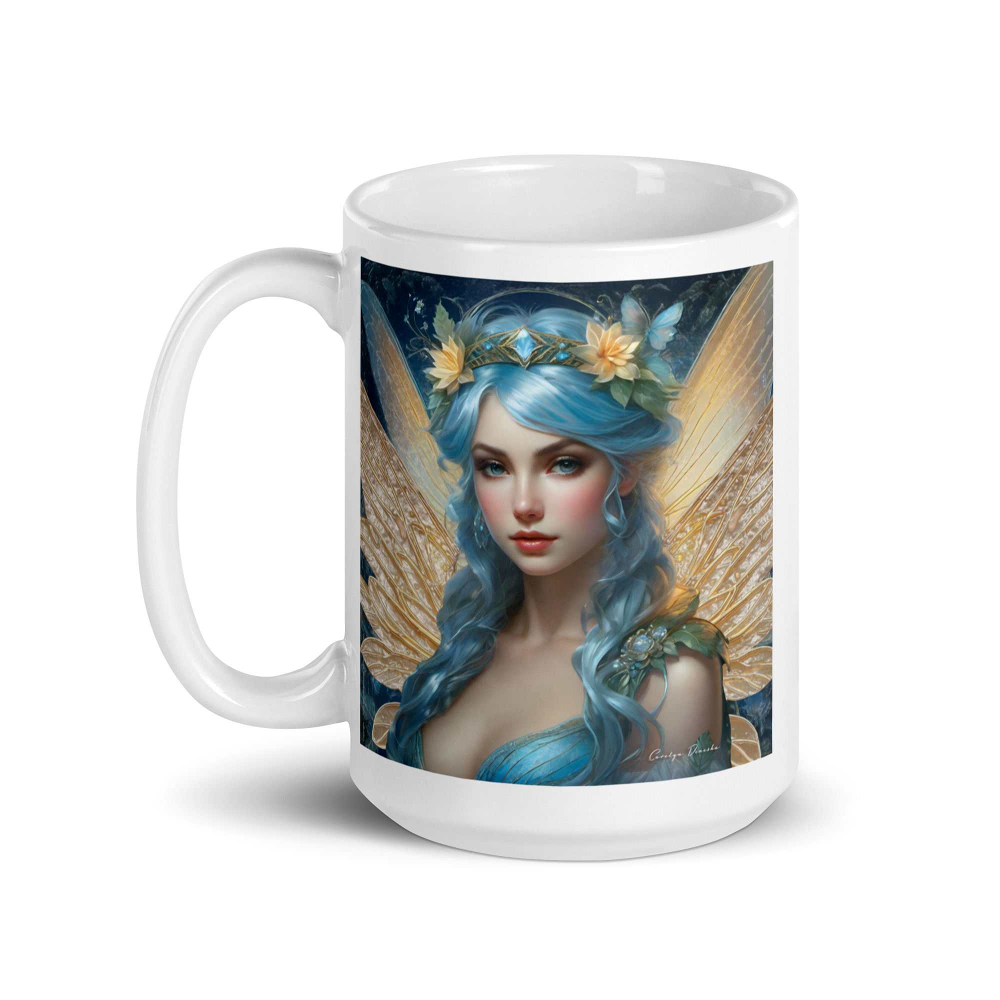 Crystal Vision Ceramic Coffee Mug w/ Blue Fairy