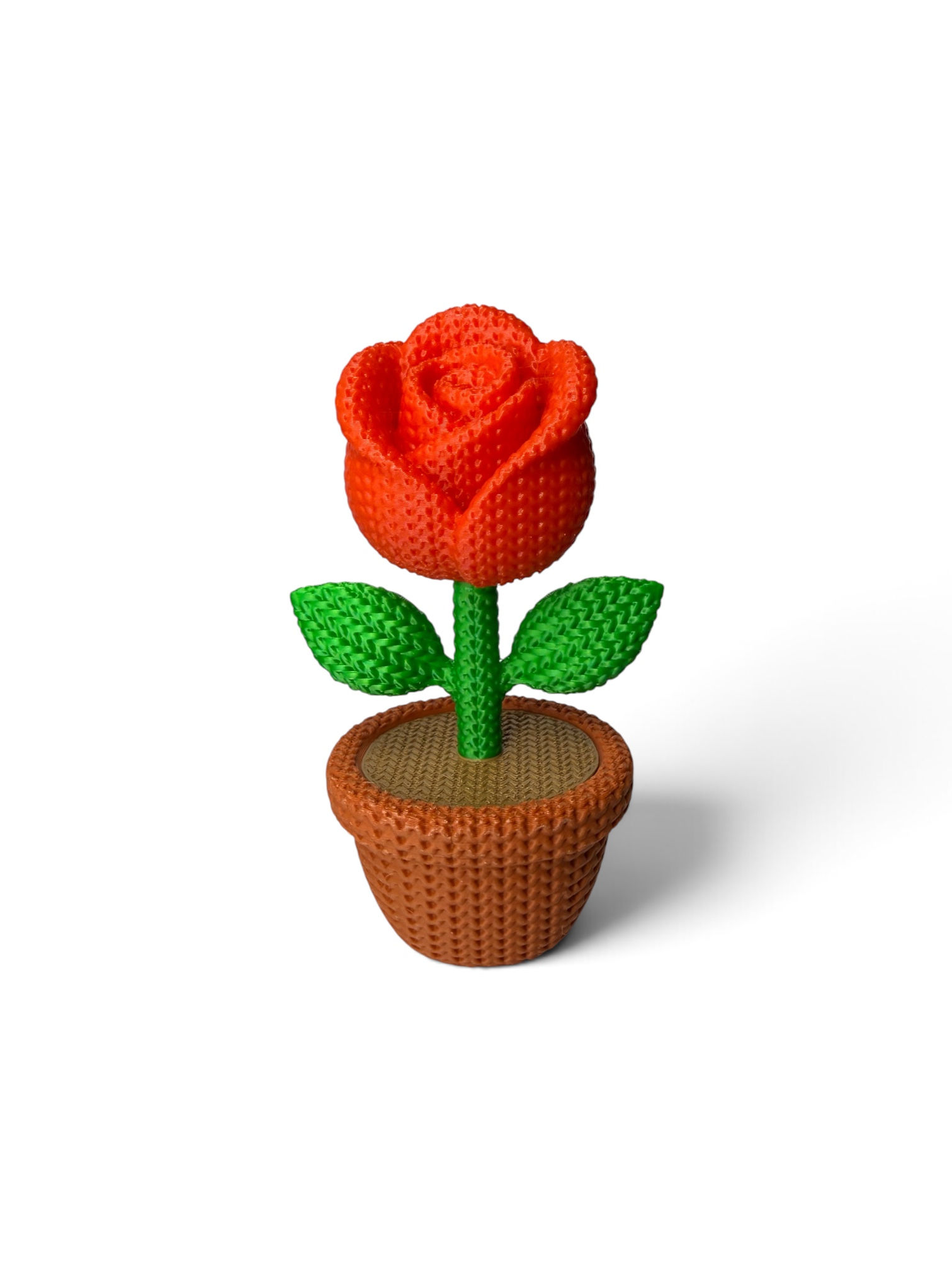Knitted-Style 3D printed Rose