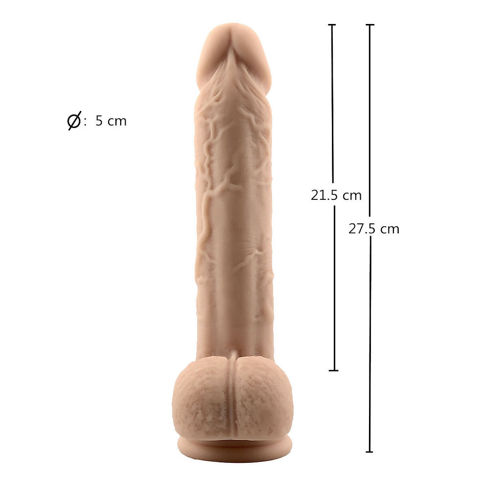 Μικρογραφία: XL Ρεαλιστικό dildo σιλικόνης με βεντούζα  27,5cm/5cm