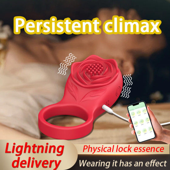 Δονούμενο cock ring με εφαρμογή κινητού και κλειτοριδική διέγερση για ζευγάρια