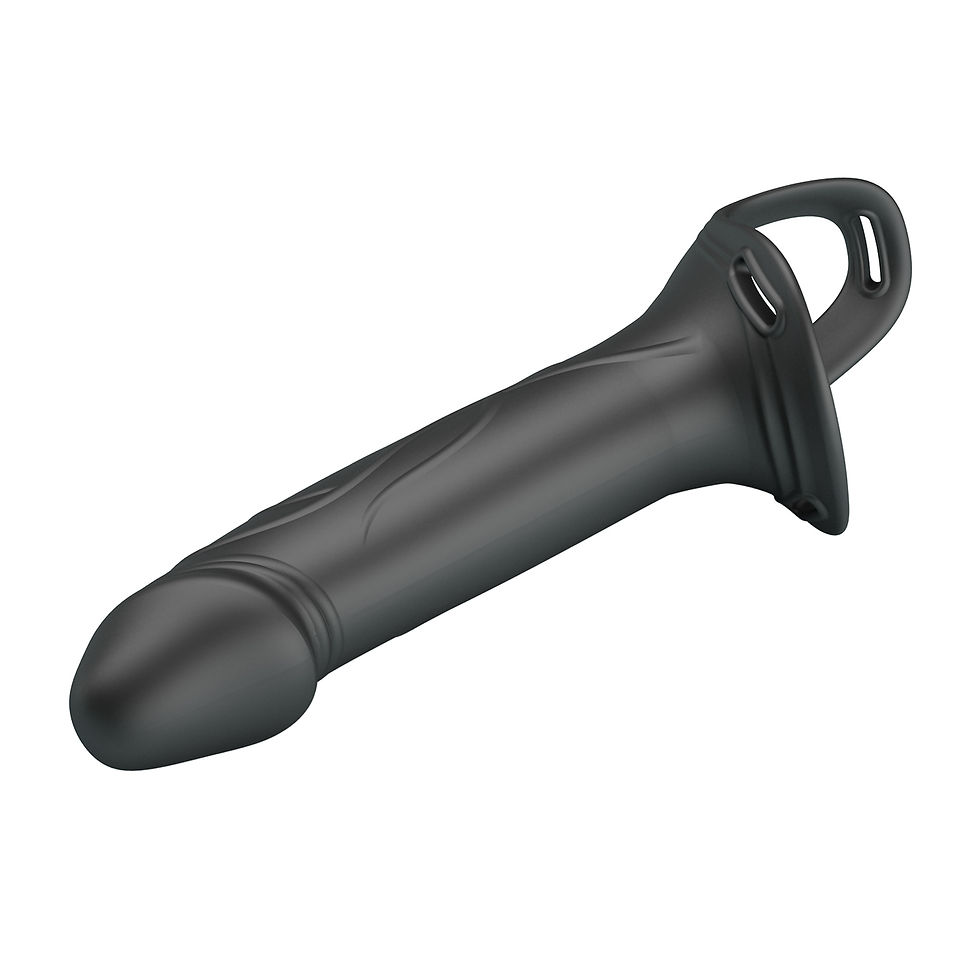 Μικρογραφία: Ζώνη Strap-On με κούφιο dildo - Μαύρο