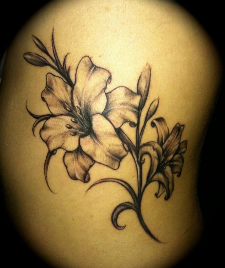august birth flower tattoo