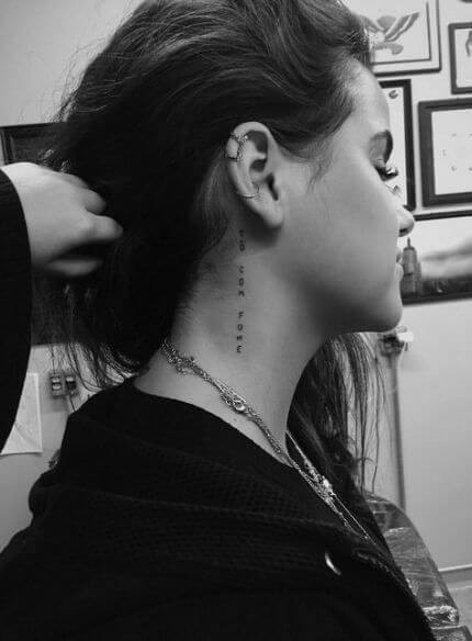 small neck tattoos