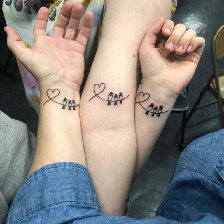 Matching Tattoos for Mom and Daughter
