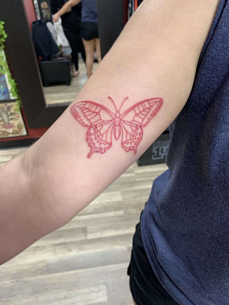 red butterfly tattoo meaning