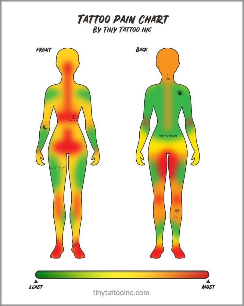 tattoo pain chart female