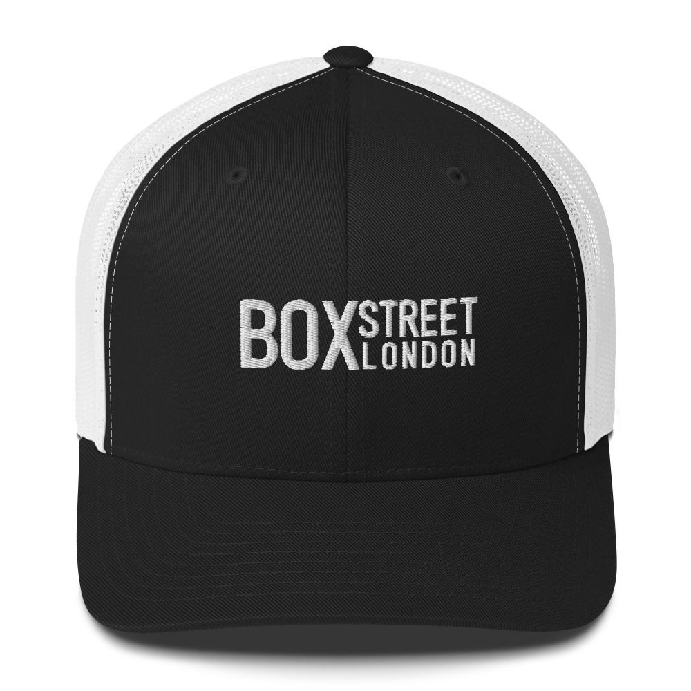 Streetwear Boxing Retro Trucker Cap black/white