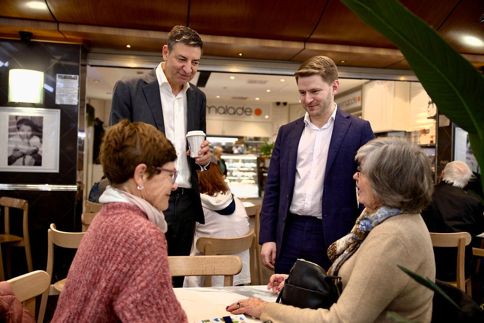 Basil Zempilas and Liam Staltari MLA engage with residents in the Carine electorate.