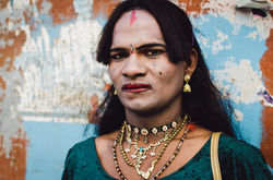 Portrait couleur de l'Inde, portrait de Hijra. Charlotte Gamus.