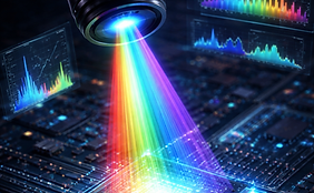 Optical spectral dispersion visualization representing wavelength-selective imaging