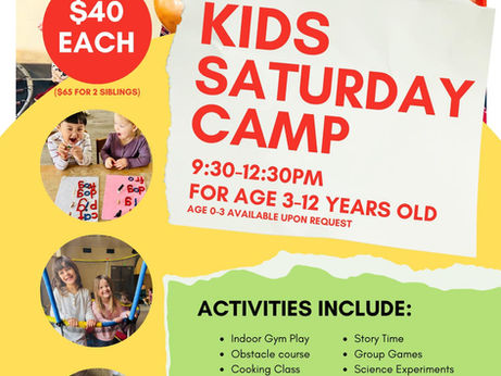 Kids Saturday Camp!