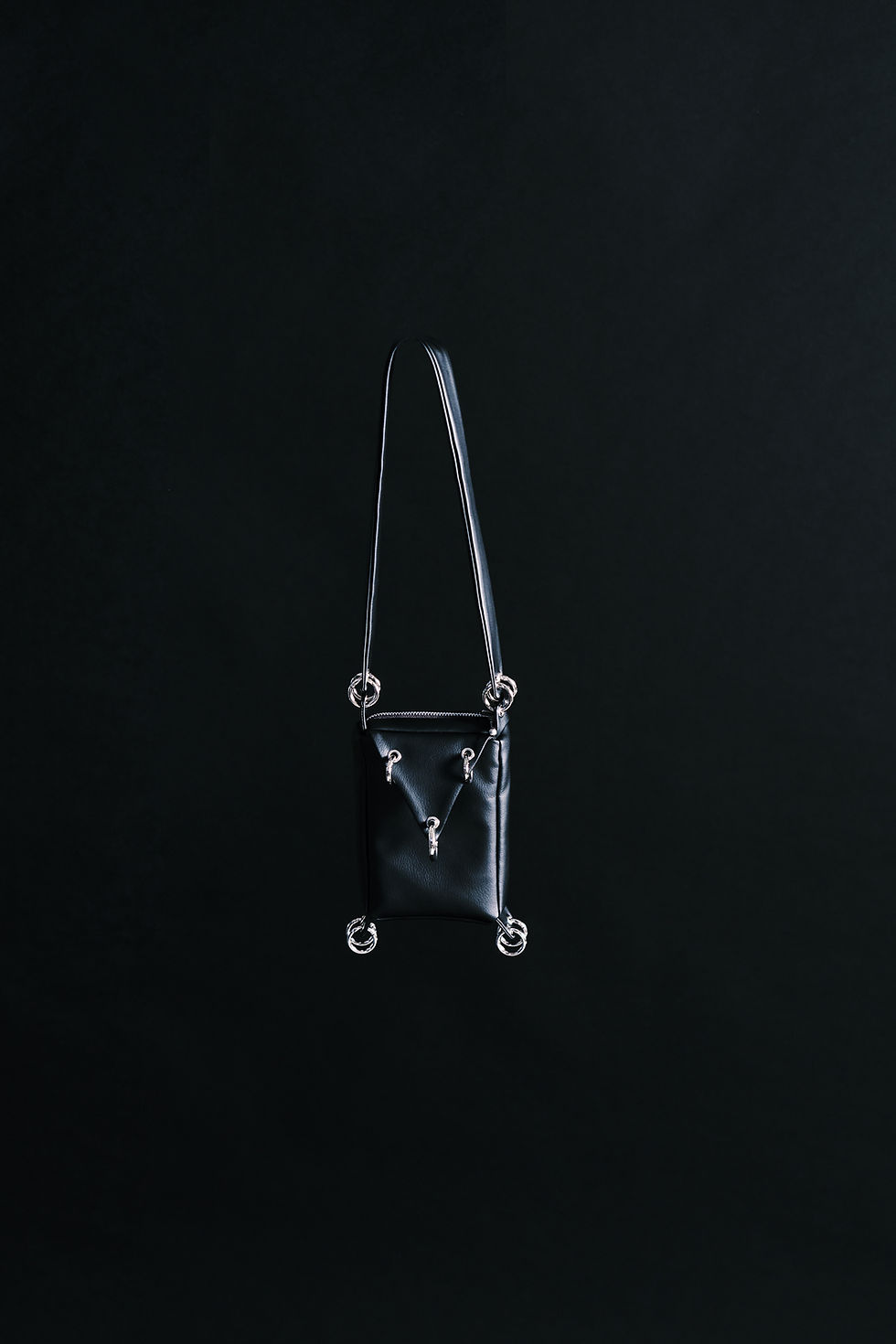 MODULE NUMBER THREE / MINI BLACK LEATHER BAG