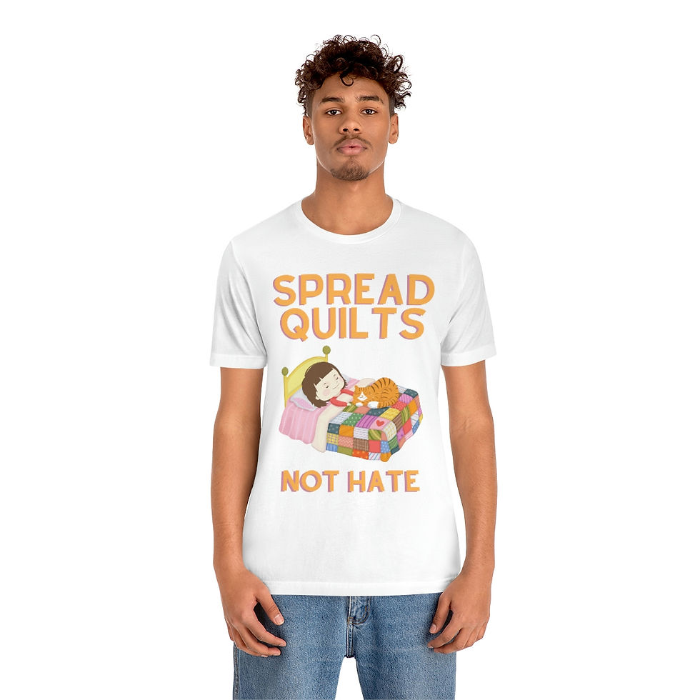 Thumbnail: Unisex Jersey Short Sleeve Tee - Spread Quilts Not Hate
