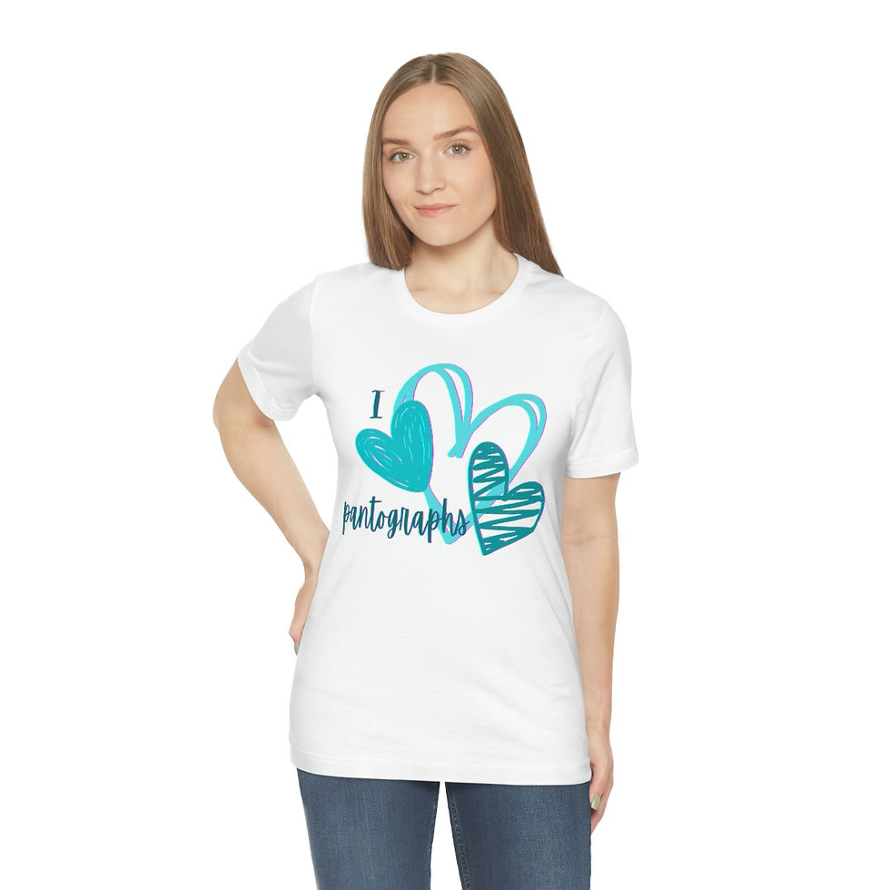 Thumbnail: Unisex Jersey Short Sleeve Tee - I Heart Pantographs