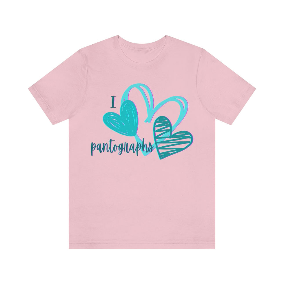 Thumbnail: Unisex Jersey Short Sleeve Tee - I Heart Pantographs