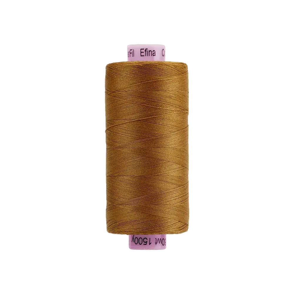 Efina™ 60wt Egyptian Cotton Thread – Old Gold (EF-35), 1500yd Spool
