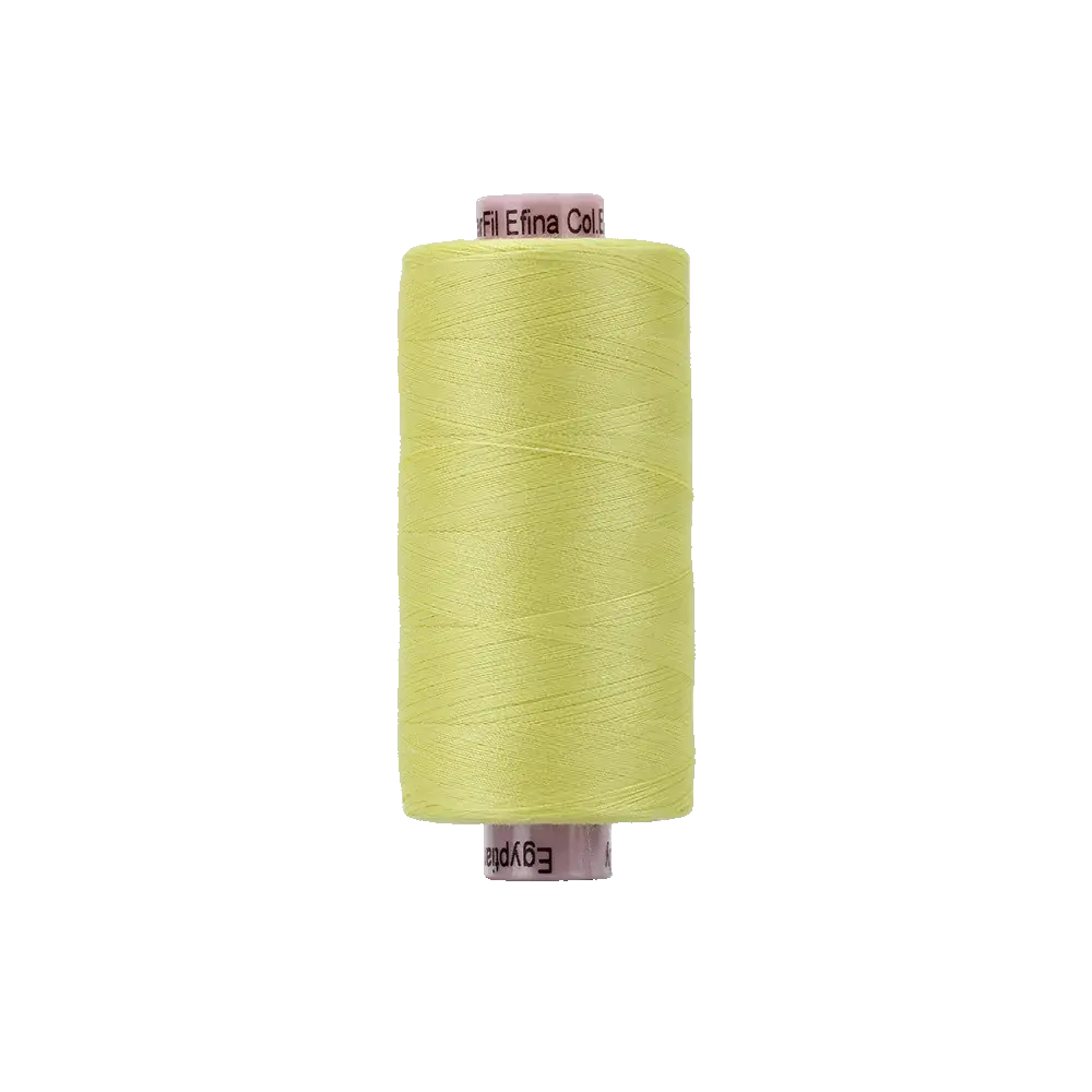 Efina™ 60wt Egyptian Cotton Thread – Limoncello (EF-102), 1500yd Spool