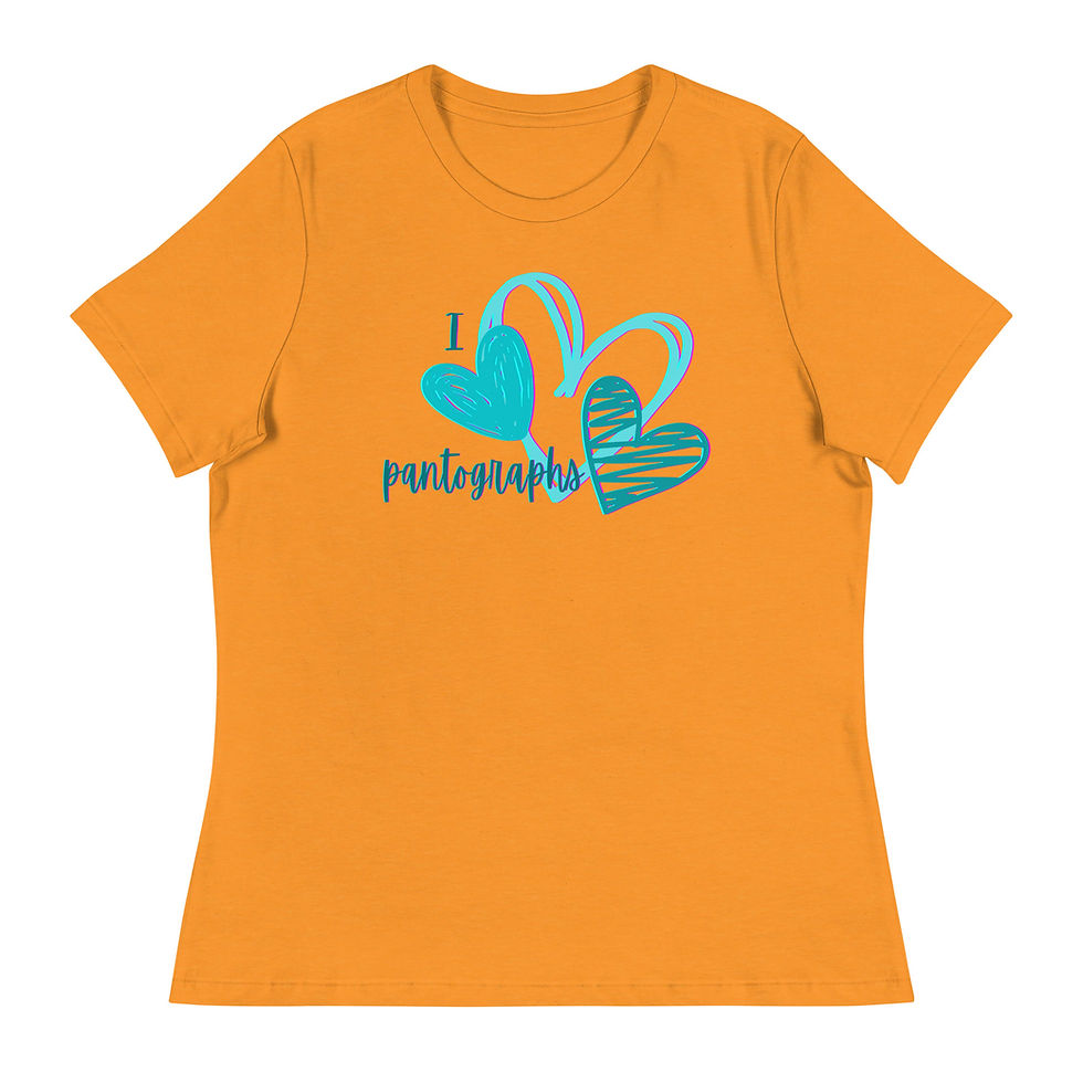 Thumbnail: Women's Relaxed T-Shirt - I heart pantographs