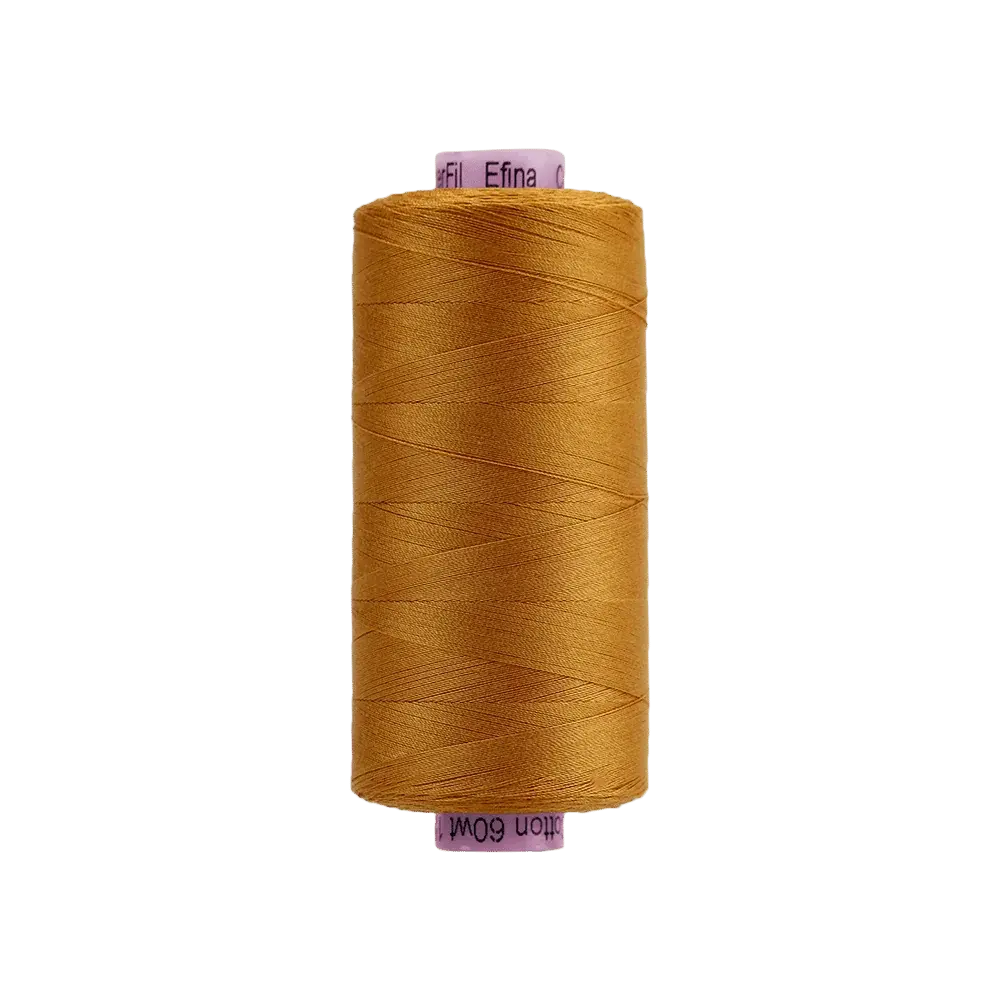 Efina™ 60wt Egyptian Cotton Thread – Mango (EF-46), 1500yd Spool