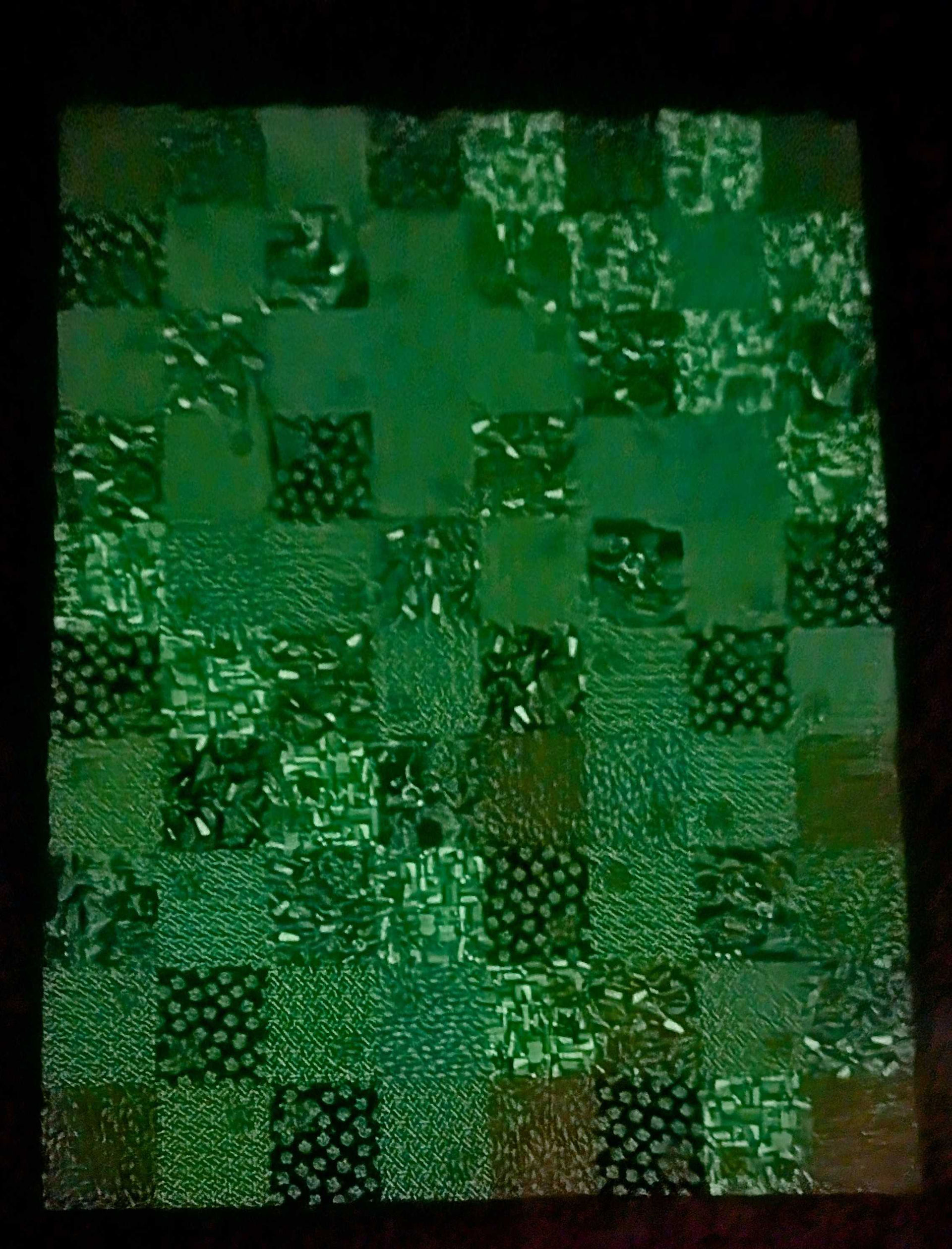 Glow in the dark squarely modern quilt