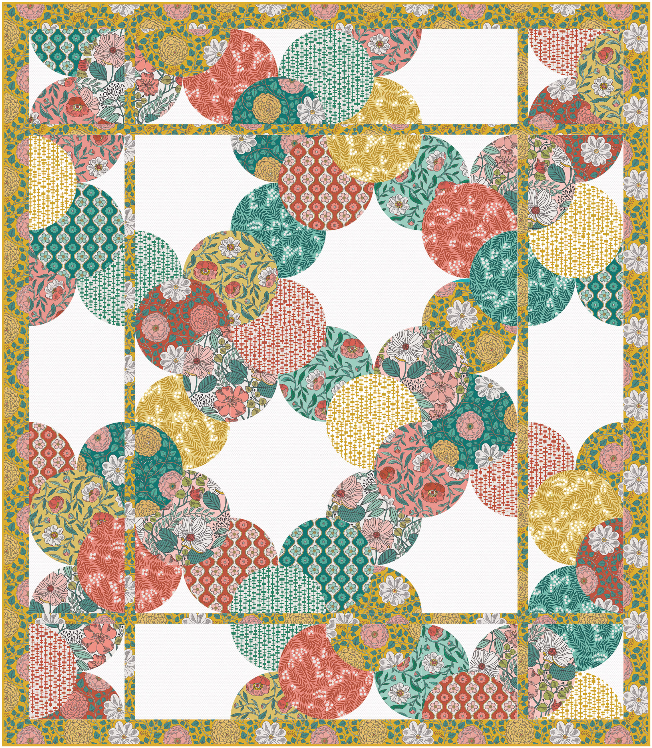 Bouncing By Quilt Kit in Blooming Color Harmony by Benartex & POParazzi by RBDs