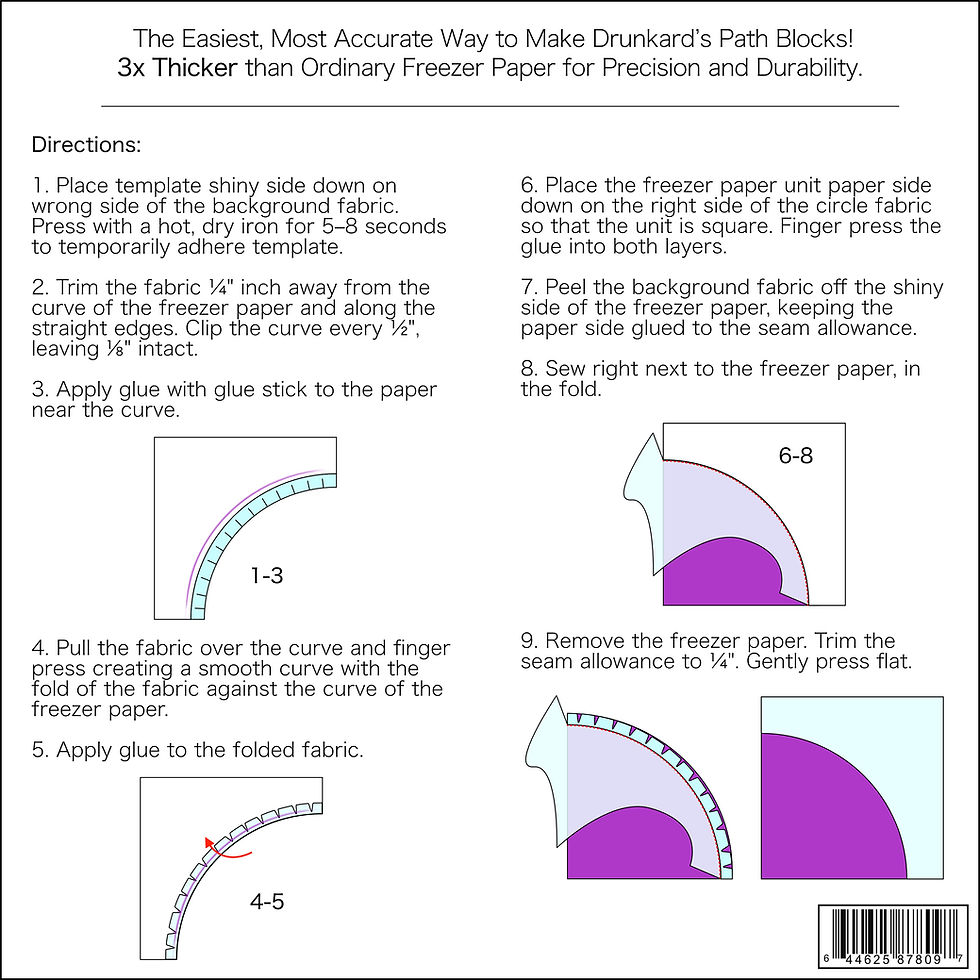 Thumbnail: Drunkards Path Heavy-Duty Freezer Paper Templates