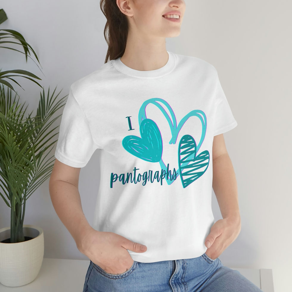 Thumbnail: Unisex Jersey Short Sleeve Tee - I Heart Pantographs