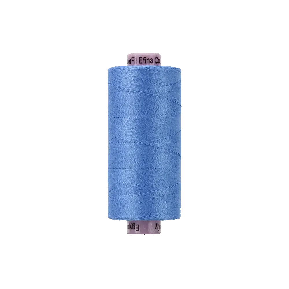 Efina™ 60wt Egyptian Cotton Thread – Denim (EF-101), 1500yd Spool