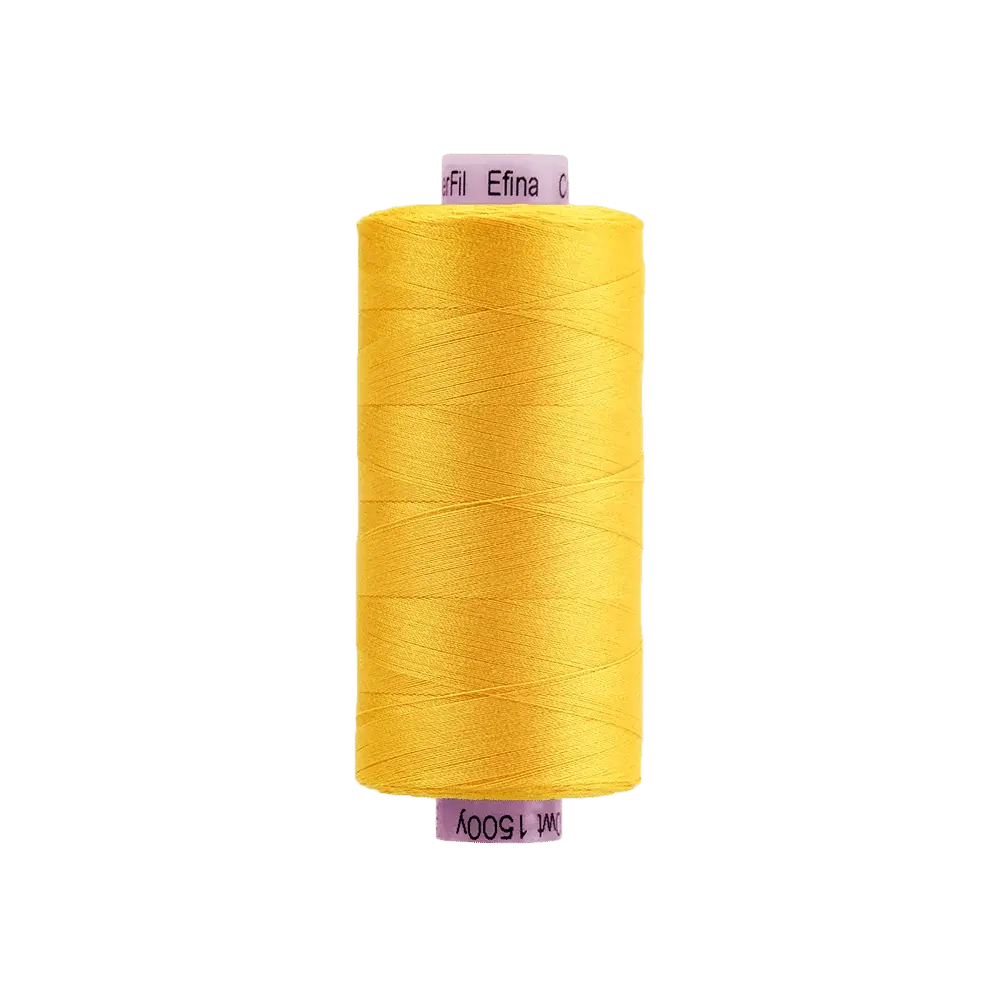 Efina™ 60wt Egyptian Cotton Thread – Goldenrod (EF-33), 1500yd Spool