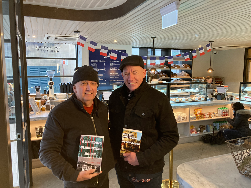 Peter Doyle with Stuart. We met for a coffee chat and book swap. Reg regards him as one of the top s