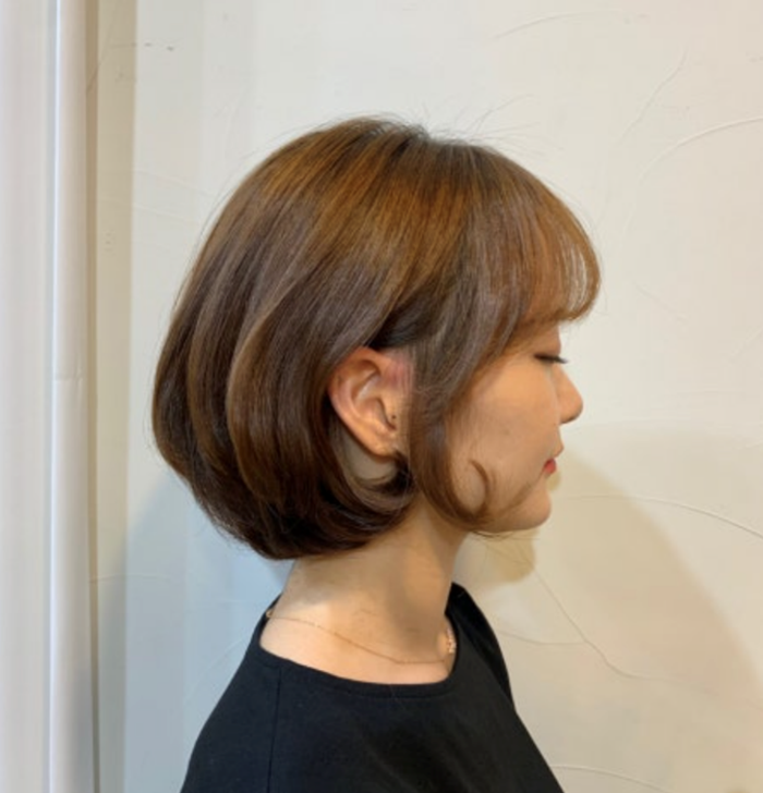 Short hair bob perm and bob cut