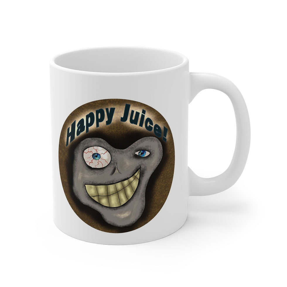 Thumbnail: Ceramic Mug. custom art. *Happy Juice* (11oz\15oz\20oz)