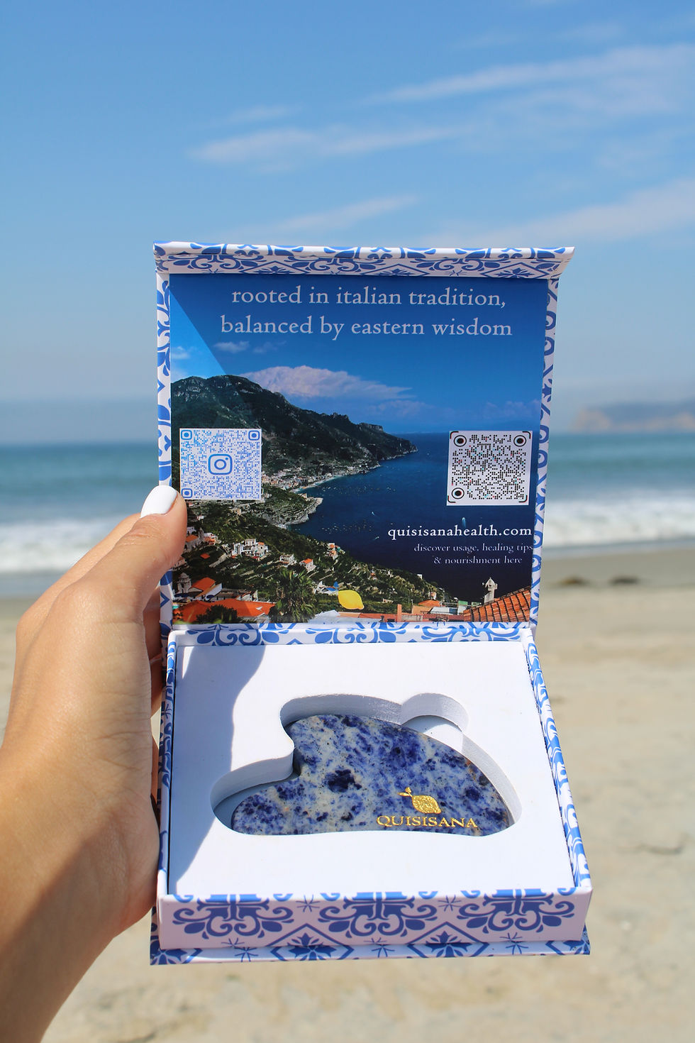 Thumbnail: The Blue Sodalite Gua Sha Stone