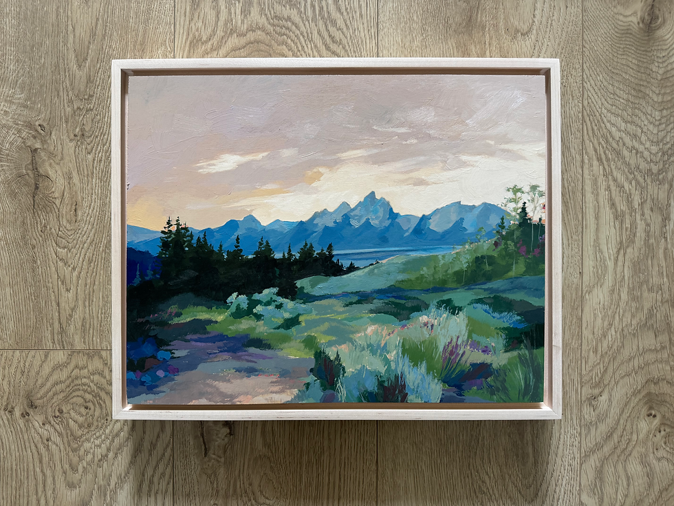 Thumbnail: Sunset on the Tetons Original Painting