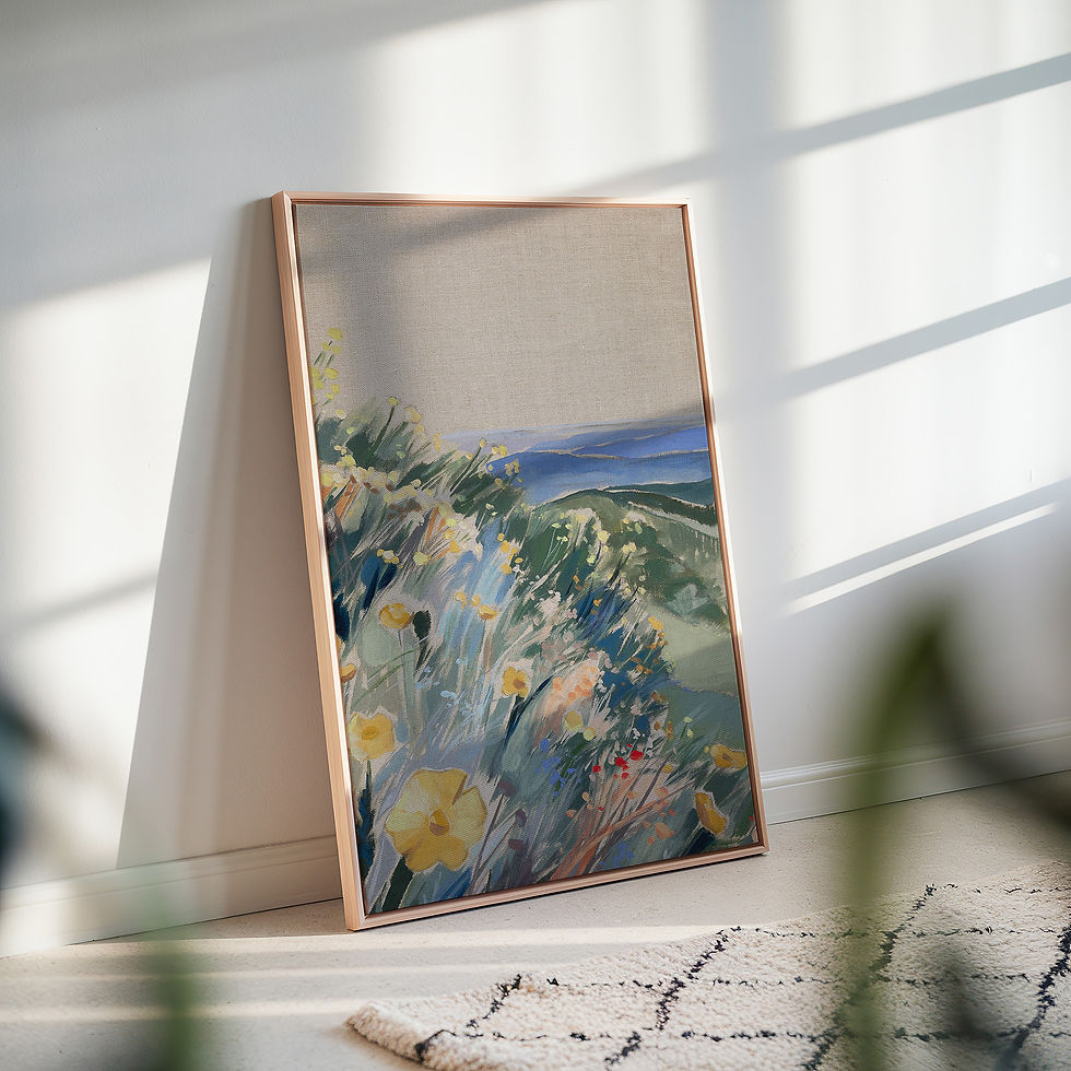 Thumbnail: Summit Wildflowers | Framed Canvas Mountaintop Print