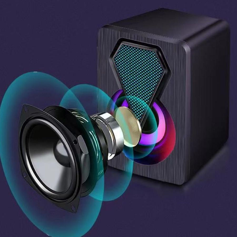 Pc Gamer Speaker With 2.0 Stereo RGB Light For Notebook Computer